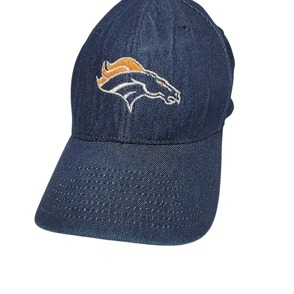 Vintage Denim FlexFit Denver‎ Broncos Baseball Hat size S/M